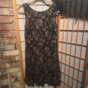 Black and tan dress vintage